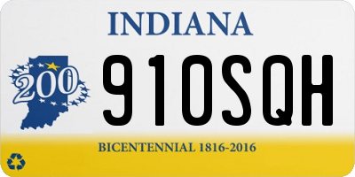 IN license plate 910SQH