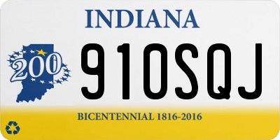 IN license plate 910SQJ