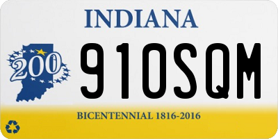 IN license plate 910SQM