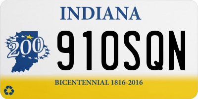 IN license plate 910SQN
