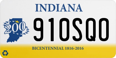 IN license plate 910SQO