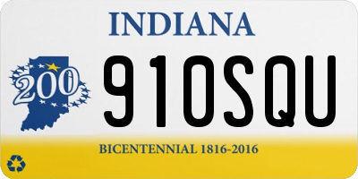 IN license plate 910SQU