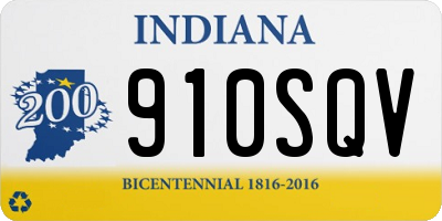 IN license plate 910SQV