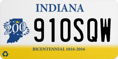 IN license plate 910SQW