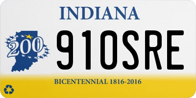 IN license plate 910SRE