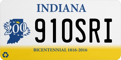 IN license plate 910SRI