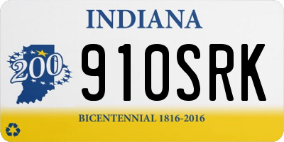 IN license plate 910SRK
