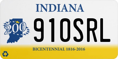 IN license plate 910SRL