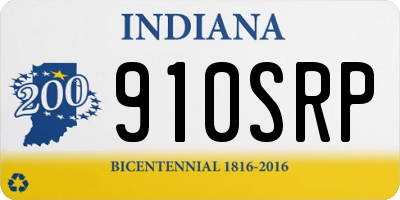 IN license plate 910SRP