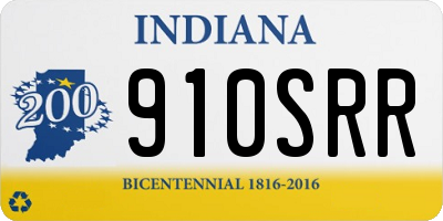IN license plate 910SRR