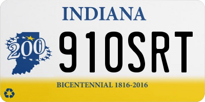 IN license plate 910SRT