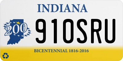 IN license plate 910SRU