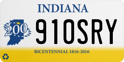 IN license plate 910SRY