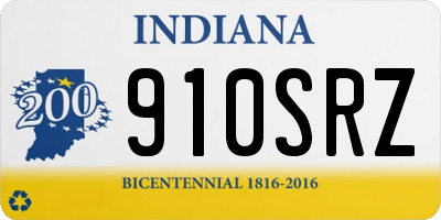 IN license plate 910SRZ