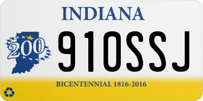 IN license plate 910SSJ