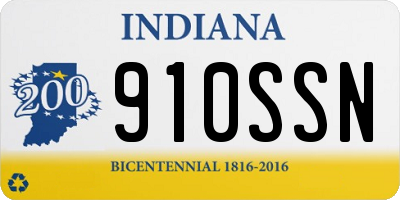 IN license plate 910SSN