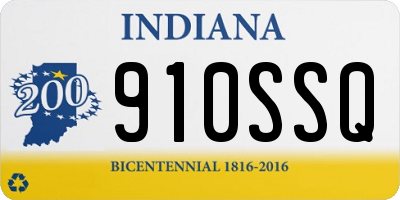 IN license plate 910SSQ