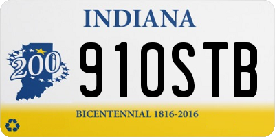 IN license plate 910STB