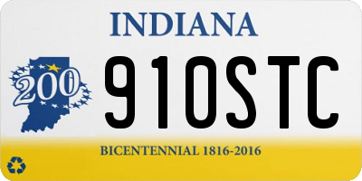 IN license plate 910STC