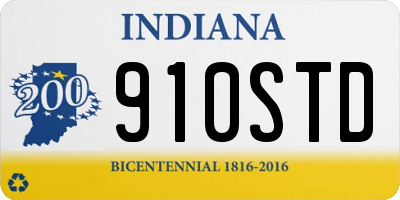 IN license plate 910STD
