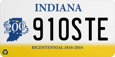 IN license plate 910STE
