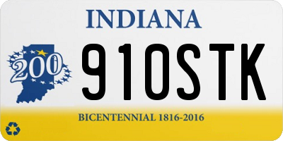 IN license plate 910STK