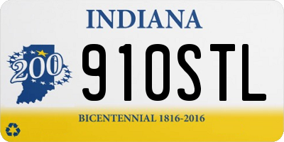 IN license plate 910STL