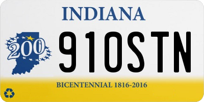 IN license plate 910STN