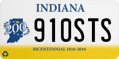 IN license plate 910STS