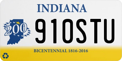 IN license plate 910STU