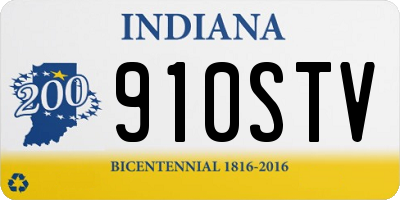IN license plate 910STV