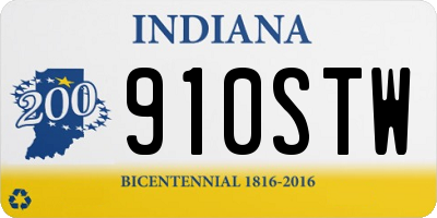 IN license plate 910STW