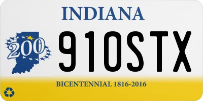 IN license plate 910STX