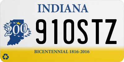 IN license plate 910STZ