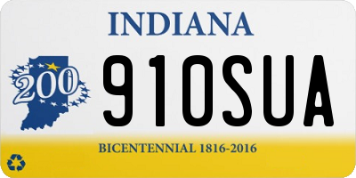 IN license plate 910SUA