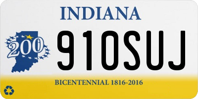 IN license plate 910SUJ