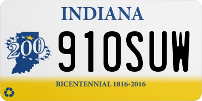 IN license plate 910SUW