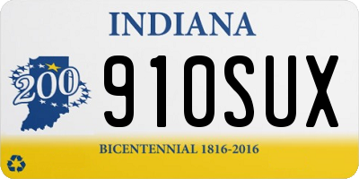 IN license plate 910SUX