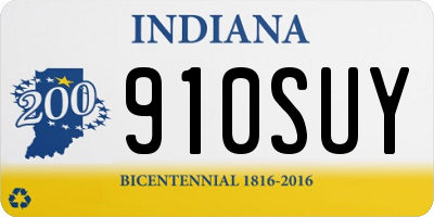 IN license plate 910SUY