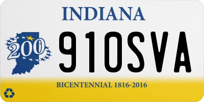 IN license plate 910SVA