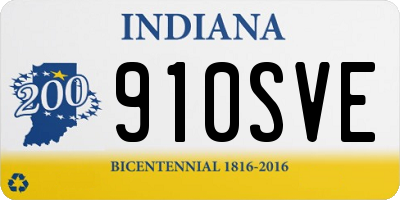 IN license plate 910SVE