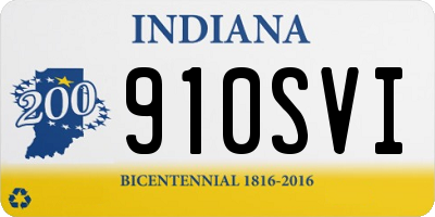 IN license plate 910SVI