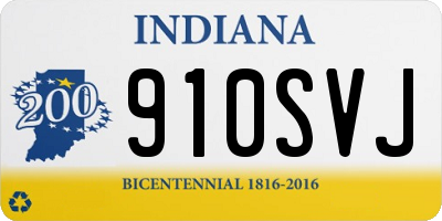 IN license plate 910SVJ