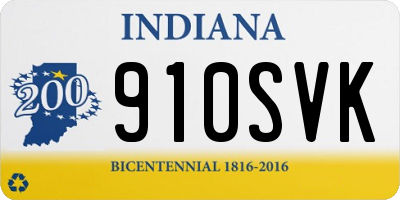 IN license plate 910SVK