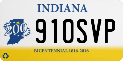 IN license plate 910SVP