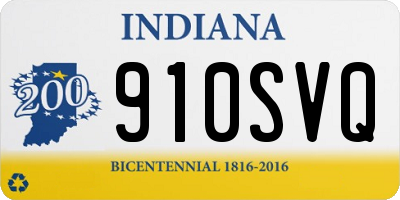 IN license plate 910SVQ