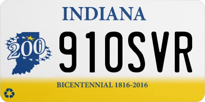 IN license plate 910SVR