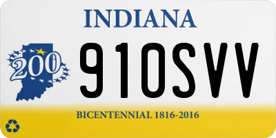 IN license plate 910SVV