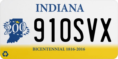 IN license plate 910SVX