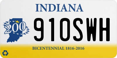 IN license plate 910SWH